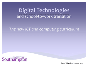 John Woollard, `The new ICT and computing curriculum`