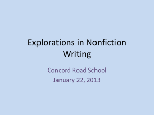 Explorations in Nonfiction Writing