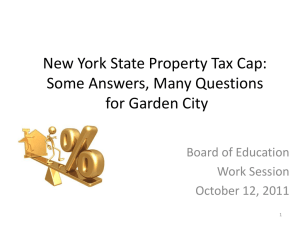 New York State Property Tax Cap: Some Answers