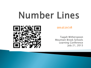 Number Lines presentation