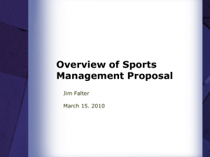 Overview of Sports Management Proposal