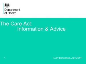 The Care Act: Information & Advice