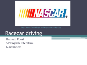 Race car driving - AP English Literature and Composition