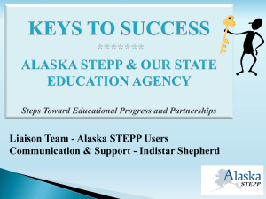 keys to success with alaska stepp & our state education agency