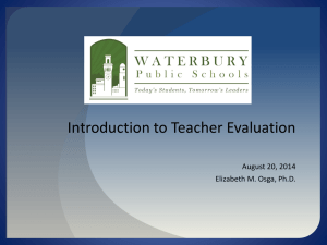 Introduction to Teacher Evaluation