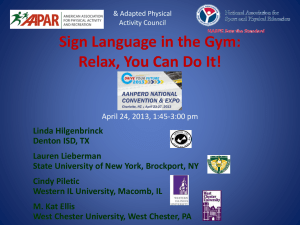 Sign Language in the Gym~2