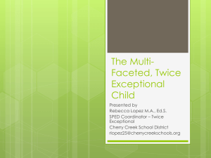 The Multi-Faceted, Twice Exceptional Child