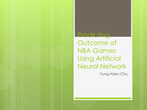 Predicting NBA games outcome Using Artificial Neural Network