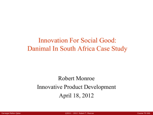 Danimal in South Africa case study - cmuq-ipd-12