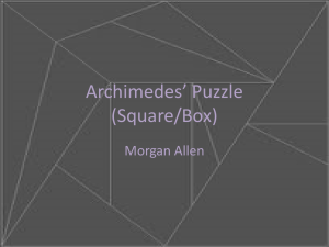 Archimedes* Puzzle (Square)