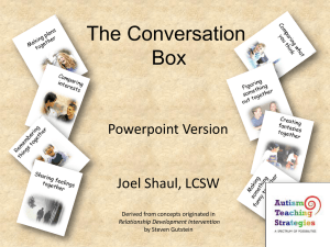Conversation Box PowerPoint - Autism Teaching Strategies