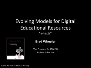 Evolving Models for Digital Educational Resources