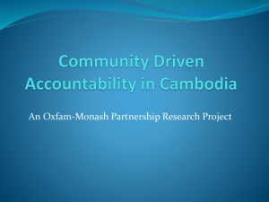 Community-driven Accountability in Cambodia: an Oxfam