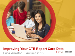 Improving Your CTE Report Card Data
