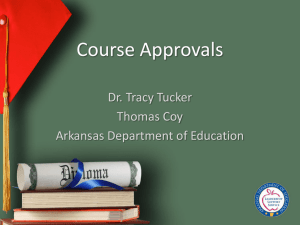 Course Approvals - Arkansas Department of Education