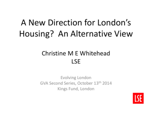 A new direction for London`s housing