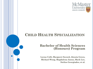 Child Health Specialization (CHS)