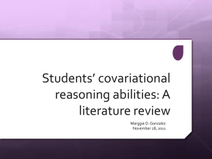 Covariational Reasoning Literature Review