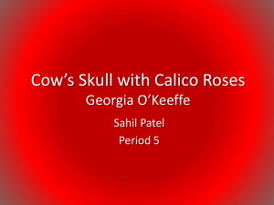 Cow`s Skull with Calico Roses-Sahil - Chapman-CWHS
