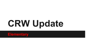 CRW Update - thirdcreekelementary