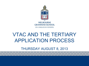 vtac and the tertiary application process