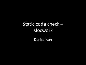 Klocwork - profs.info.uaic.ro