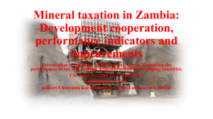 Minerals taxation in Zambia, development cooperation