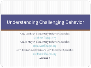 Challenging Behavior Session 1 PPT