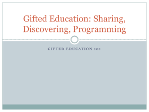 Gifted Networking PP Oct 8 Inservices