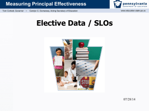 PDE Elective Data - SLO Presentation