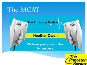 Princeton Review MCAT Presentation