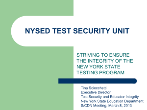 NYSED Test Security Unit