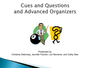 Generalizations from the Research on Cues and Questions