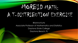 Morbid Math: A t-distribution Activity