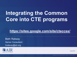 Integrating the Common Core into CTE programs