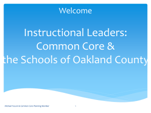 Instructional Leadership Common Core PowerPoint