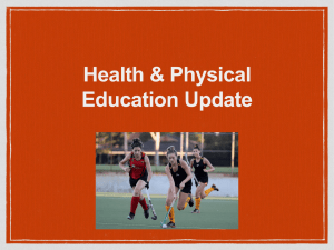 Health & Physical Education Update