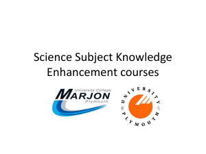 Physics Subject Knowledge Enhancement course