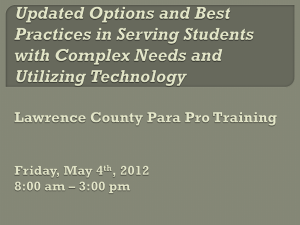 ParaProfessional Training - Big East Educational Cooperative