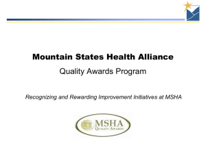 MSHA Quality Awards Program