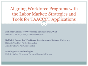 Alignment Activities - National Council for Workforce Education