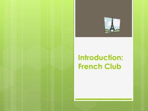 Introduction: French Club