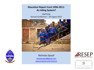 Education Report Card 1996-2011: An Ailing System