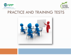 Practice Test Training Test Purpose
