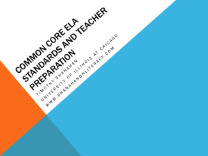The Challenge of Common Core State Standards