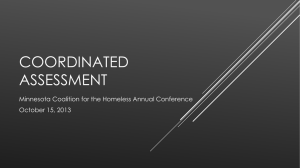 Coordinated Assessment - Minnesota Coalition for the Homeless