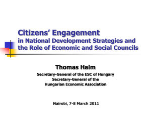 Citizens* engagement in National Development Strategies and the