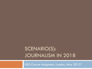 Scenario(s): journalism in 2018
