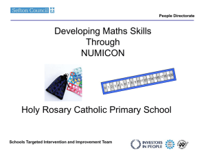 Numicon practical apparatus staff meeting holy rosary