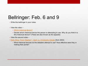 Bellringer: Feb. 6 and 9